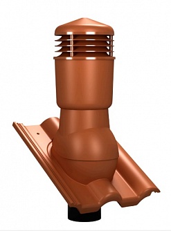 К-98 Вентиляционный выход Wirplast WiroVent Plus (изолированный) D 125/110 мм Н 500 мм с проходным элементом для цементно-песчаной черепицы BRAAS профиль "Янтарь"
