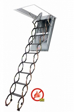 Огнестойкая металлическая чердачная лестница LSF 70х120х300